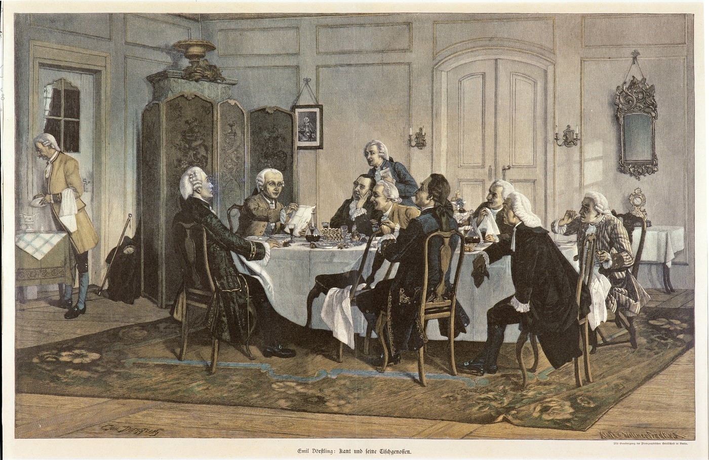 Kant at dinner with his friends